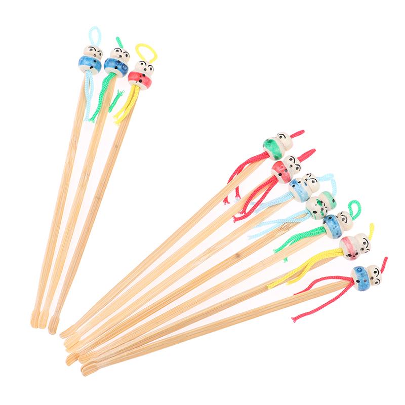 Natural Handmade Bamboo Ear Digging Spoon Doll Head Bamboo Ear Stick