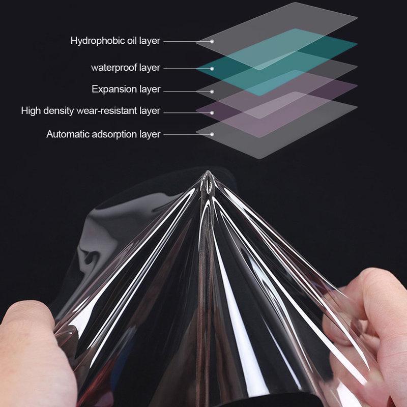 Для Tesla Model3/Y 2017- Передняя дверь Задняя дверь Расширенная защитная пленка Невидимая автомобильная одежда PPF Лампа Пленка Набор Украшение