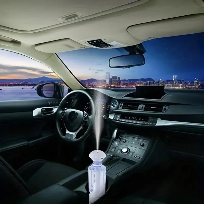 Супер тихий портативный увлажнитель воздуха для офиса, спальни, автомобиля и путешествий - регулируемая длина, не требуется бутылка с водой - улучшает