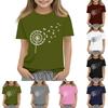 Summer Children's Crew-neck Top Printed Short-sleeved T-shirt Top Base