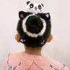 Women Girls Cute Cartoon Panda Hair Scrunchies Bear Elastic Plush Hair Sweet Cat Ponytail Hair L4U6