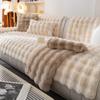 Rabbit Plush Sofa Cushion Thickened Non-Slip High-End Entry Lux Cushion Leather Sofa Cover Simple Cover Towel