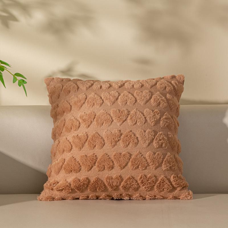 Уютная плюшевая подушка на осень и зиму - современный простой дизайн для дивана или гостиной