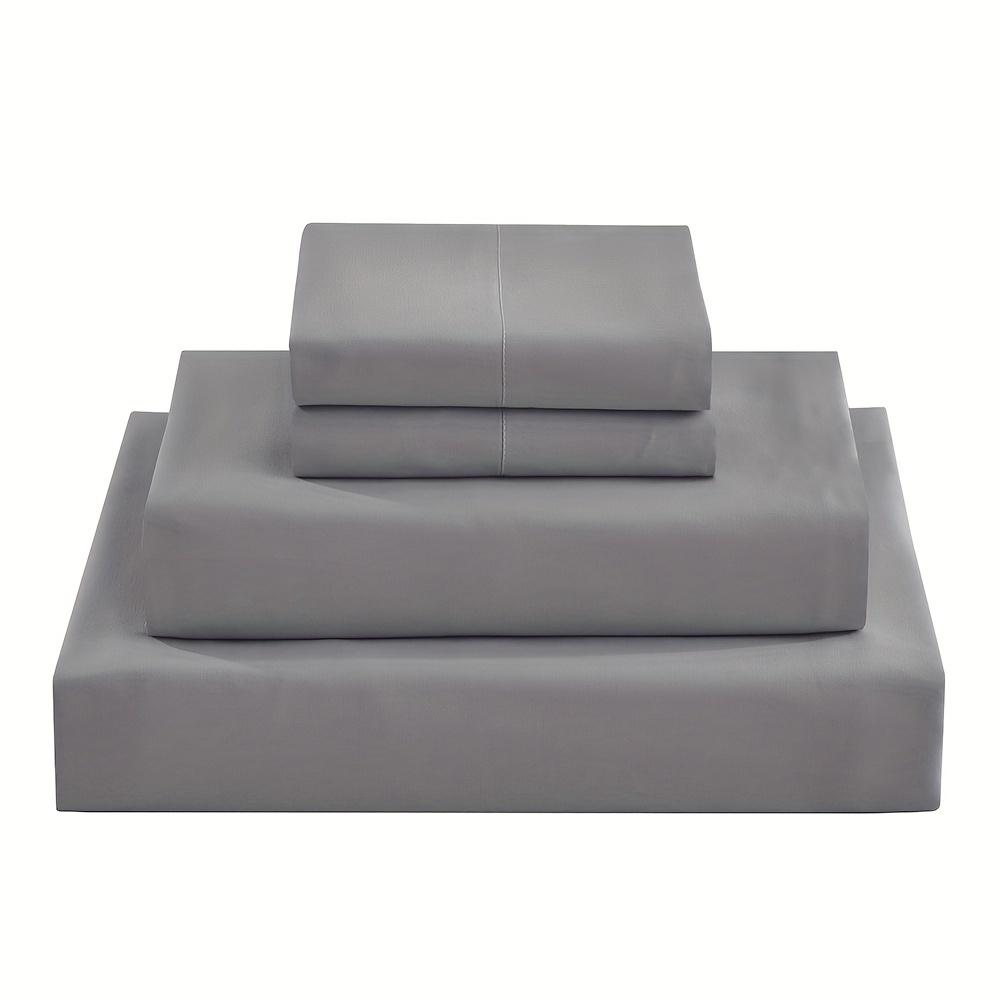 Набор постельного белья из 3/4 предметов однотонный, протектор для матраса, мягкое и удобное постельное белье, простыня, нескользящая простыня на резинке с глубоким карманом