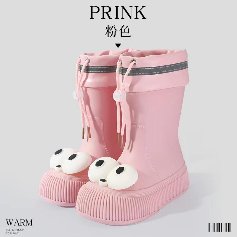 Женская дождевая обувь Женская функциональная обувь Модная мультяшная обувь для родителей и детей Уличная Нескользящая Водонепроницаемая Обувь Средней Длины Женские Ботинки
