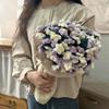 Finished Daisy Bouquet Blanket Fashion Artificial Knitted Blanket  Holiday Gifts