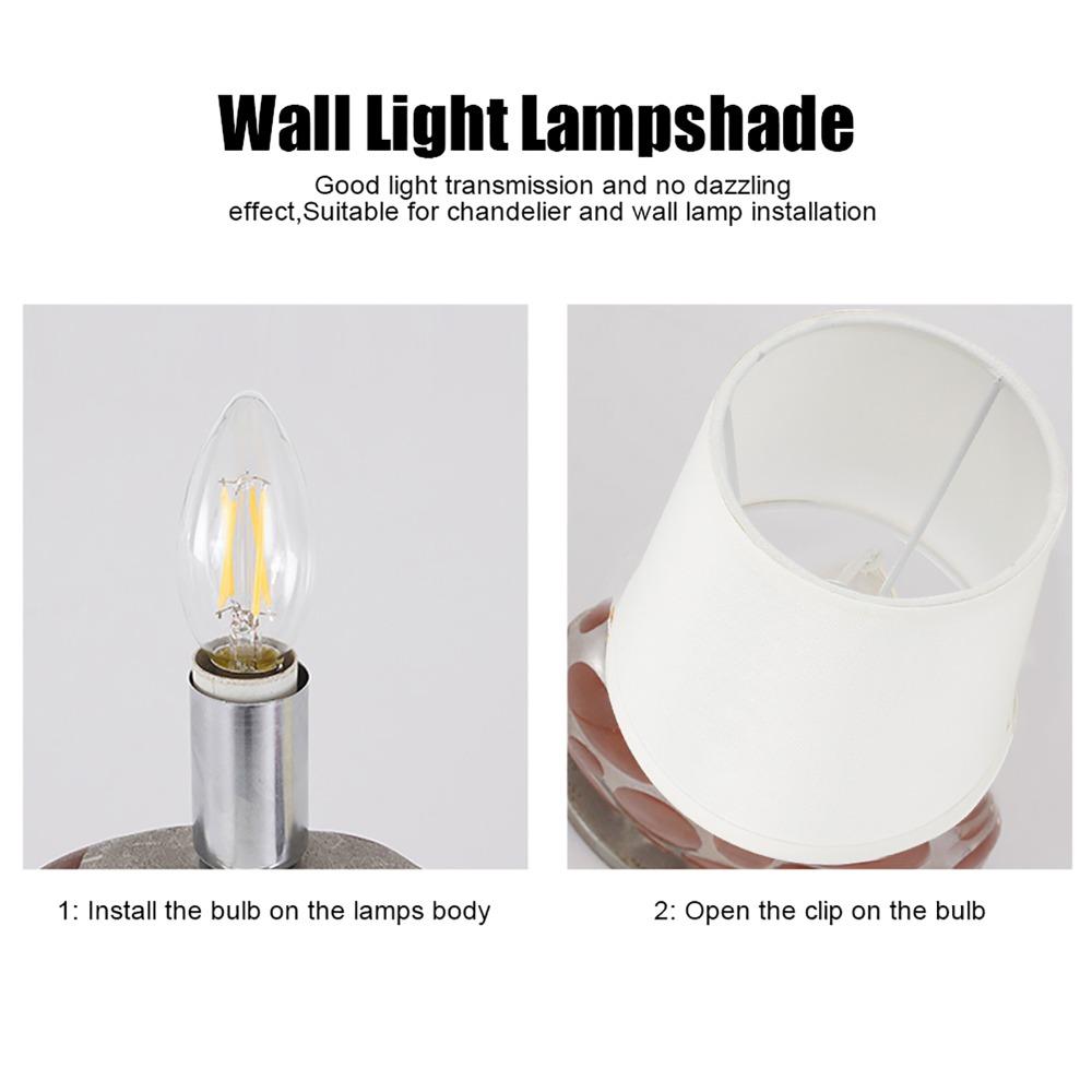 6PCS Barrel Shape Wall Light Chandelier Clip On Lampshade Modern Pendant Lamp Shade Home Decoration