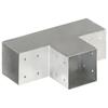 VidaXL Connecteur de poteau Forme en T Métal galvanisé 101x101 mm