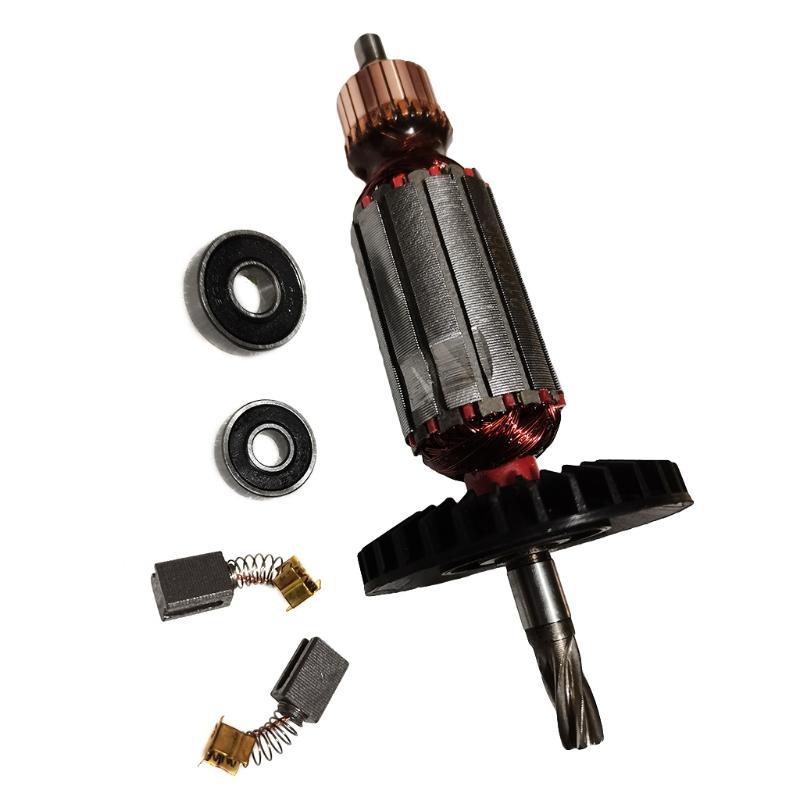 Якорь Ротор  для Makta  HR2440 HR2453 Используется для Угловой шлифовальной машины и Генератора для Держателя угольных щеток