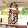 1PC Car tissue box Leopard print car tissue box plush car seat hanging paper box Fashion goddess car home dual use tissue bag