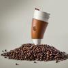 Faux Leather Strap Goat Horns Coffee Mug 230ml Water Bottle Portable Drinking Cup  Student