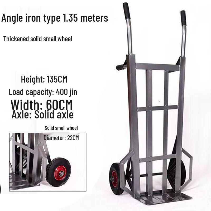 Heavy-Duty Two-Wheeled Handcart for Construction and Warehouse Use