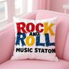 Retro American Style Letter Printing Cushion Cover Linen Pillowcase Cover Soft Decor for Sofa Home Room