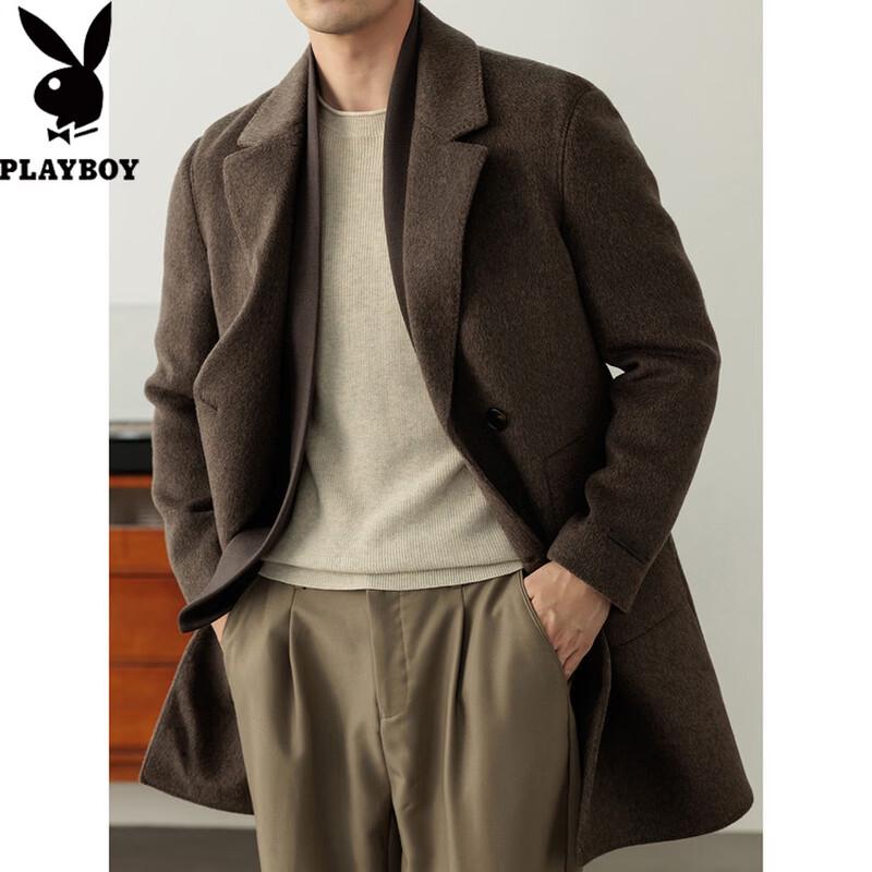 PLAYBOY Мужское двубортное шерстяное пальто