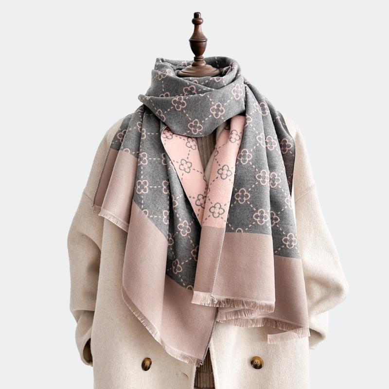 Scarf Women's Winter Versatile High-end Imitation Cashmere Office Air Conditioner Shawl with Thickened Warm Scarf