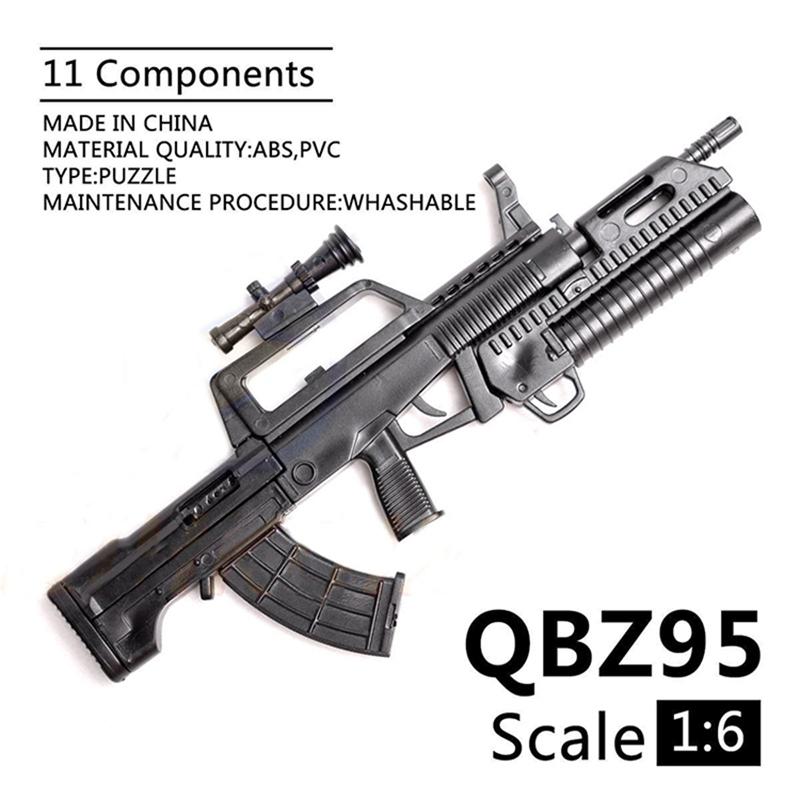 Масштаб 1/6 Военное Оружие Армии США Снайперская Винтовка M82A1 M134 M14 M16 Полицейский Солдат SWAT Фигурка Модель для Сборки Оружие Игрушки