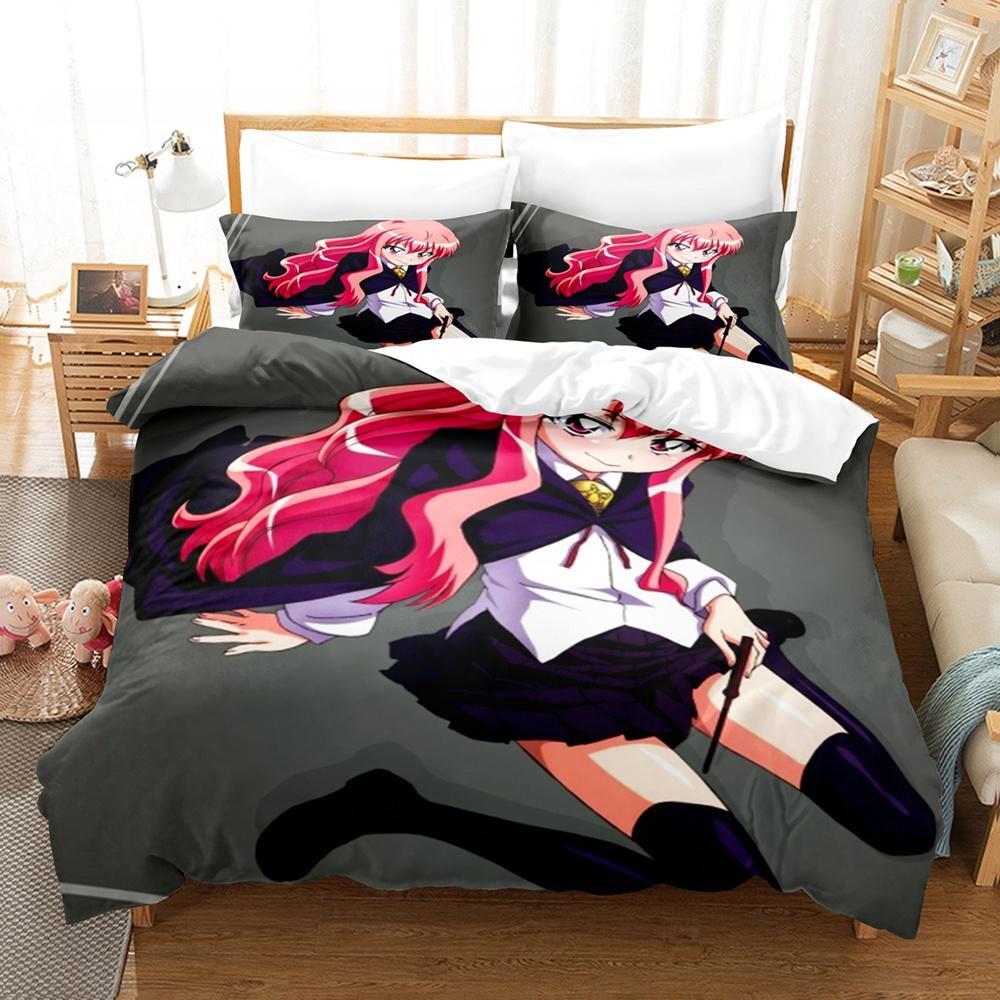 Новый аниме The Familiar of Zero Постельное белье Single Twin Full Queen King Size Bed Set Adult Kid Bedroom Duvet cover Sets Anime Bed