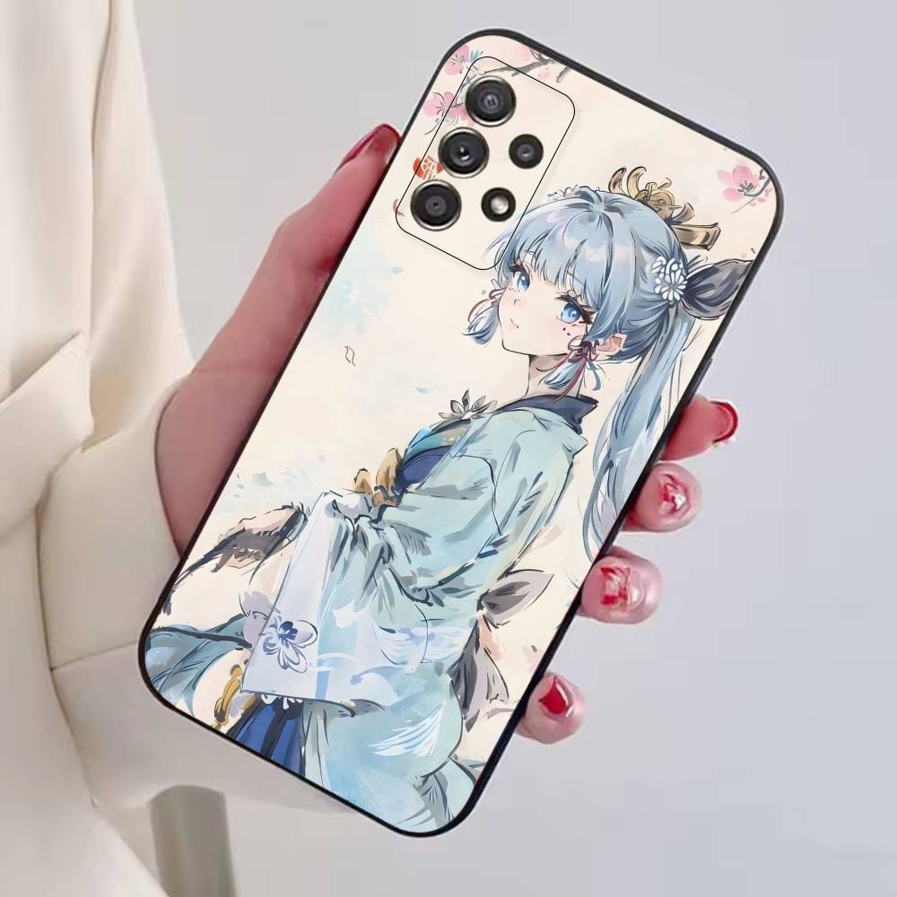 Чехол для телефона Genshin Impact K-Kamisato A-Ayaka для Samsung S25, S24, S21, S22, S23, S30, Ultra, S20, Plus, Fe, Мягкий силиконовый черный чехол