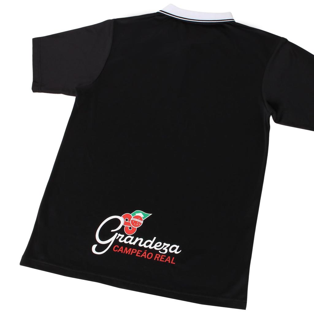 FINTA Men's Collared Short Sleeve Soccer Shirt, FT4417 (0500), Black, Size L