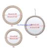 652F Rattan Round Wall Hanging Mirror Bohemian Macrame Wooden Bead Circle Tapestry