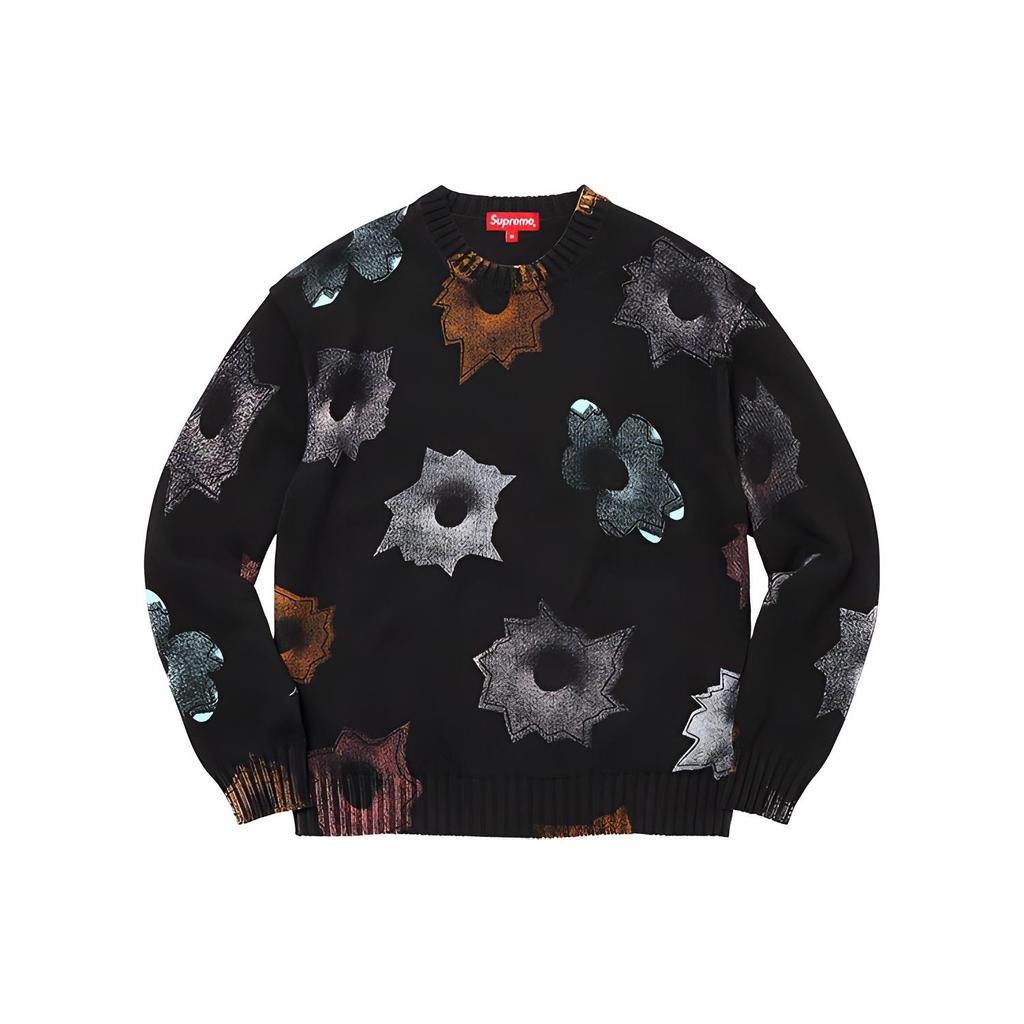 Supreme Свитер Nate Lowman 'Белый Серый Красный' Мужской SUP-SS22-179