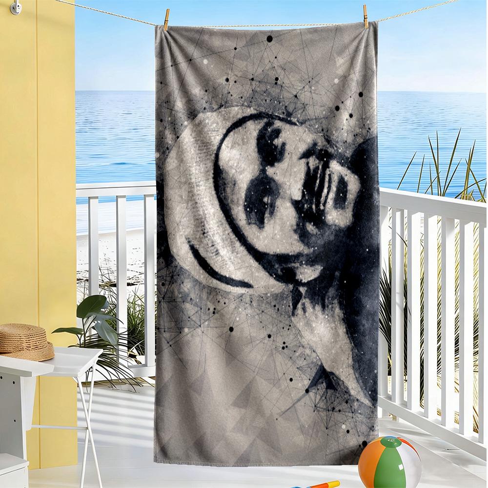 Golden Soccer Moment Beach Towel Super Soft Microfiber Quickdry Fabric Comfortable Lightweight