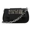 Versace Jeans Couture Solid Logo Chain Strap Flap Closure Tote Shoulder Bag Women Bags Black 75VA4BB2ZS413899