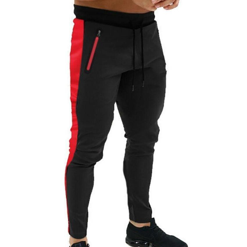 Мужские брюки Slim Fit с эластичной лентой, спортивные флисовые брюки, повседневные узкие спортивные штаны