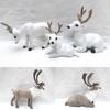 Simulation Small Deer Christmas Deer Ornaments Decoration Garden Miniatures Props New Year Xmas Elk Display Window Kids Gift