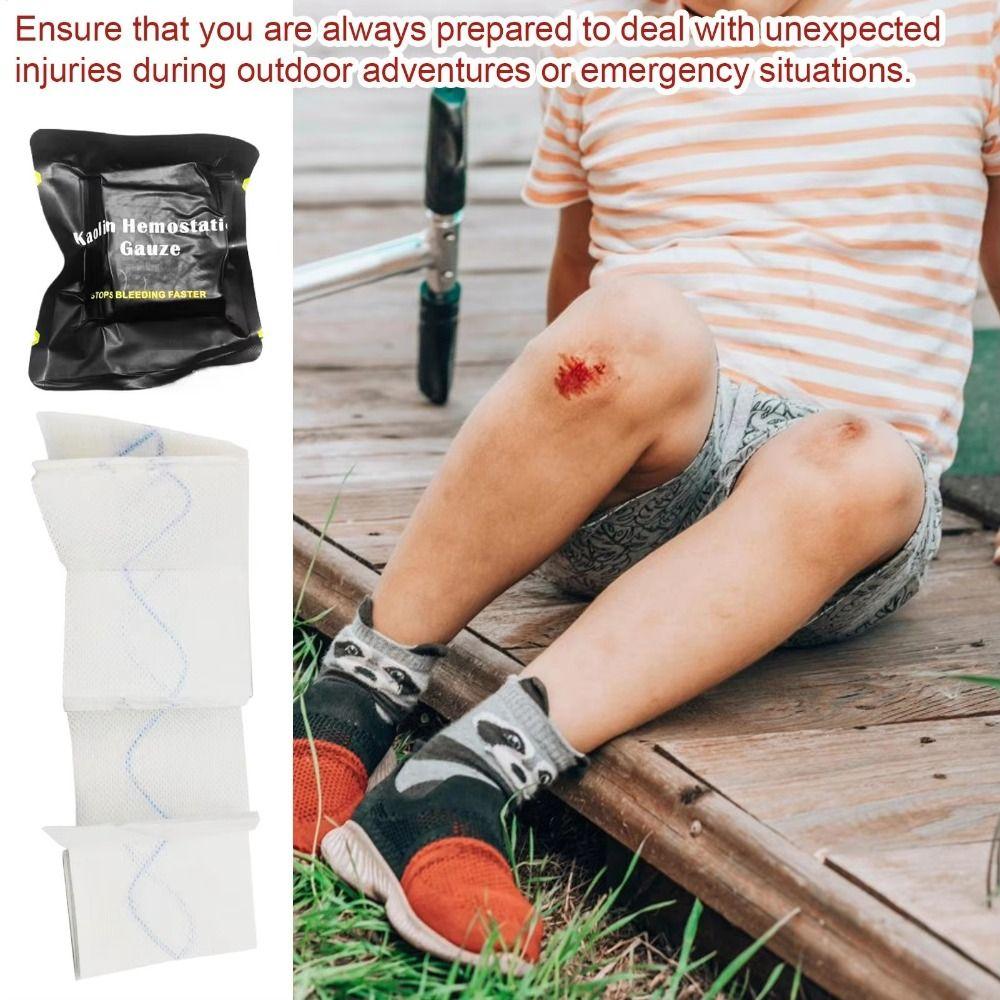 Non-woven Fabric Hemostatic Kaolin Gauze Emergency Wound Dressing Emergency Trauma