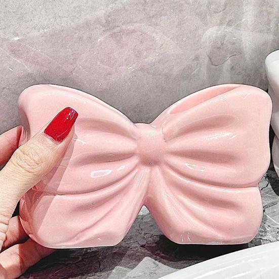 Bow-knot Toothbrush Holder Storage Rack Polished Surface Easy To Clean Bathroom Caddy Toothbrush Holder