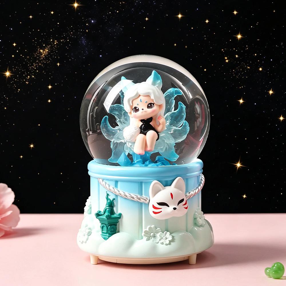 Dreamy Unicorn Crystal Ball Luminous Music Box - Snowflake Gift for Best Friend, Creative Qixi Present