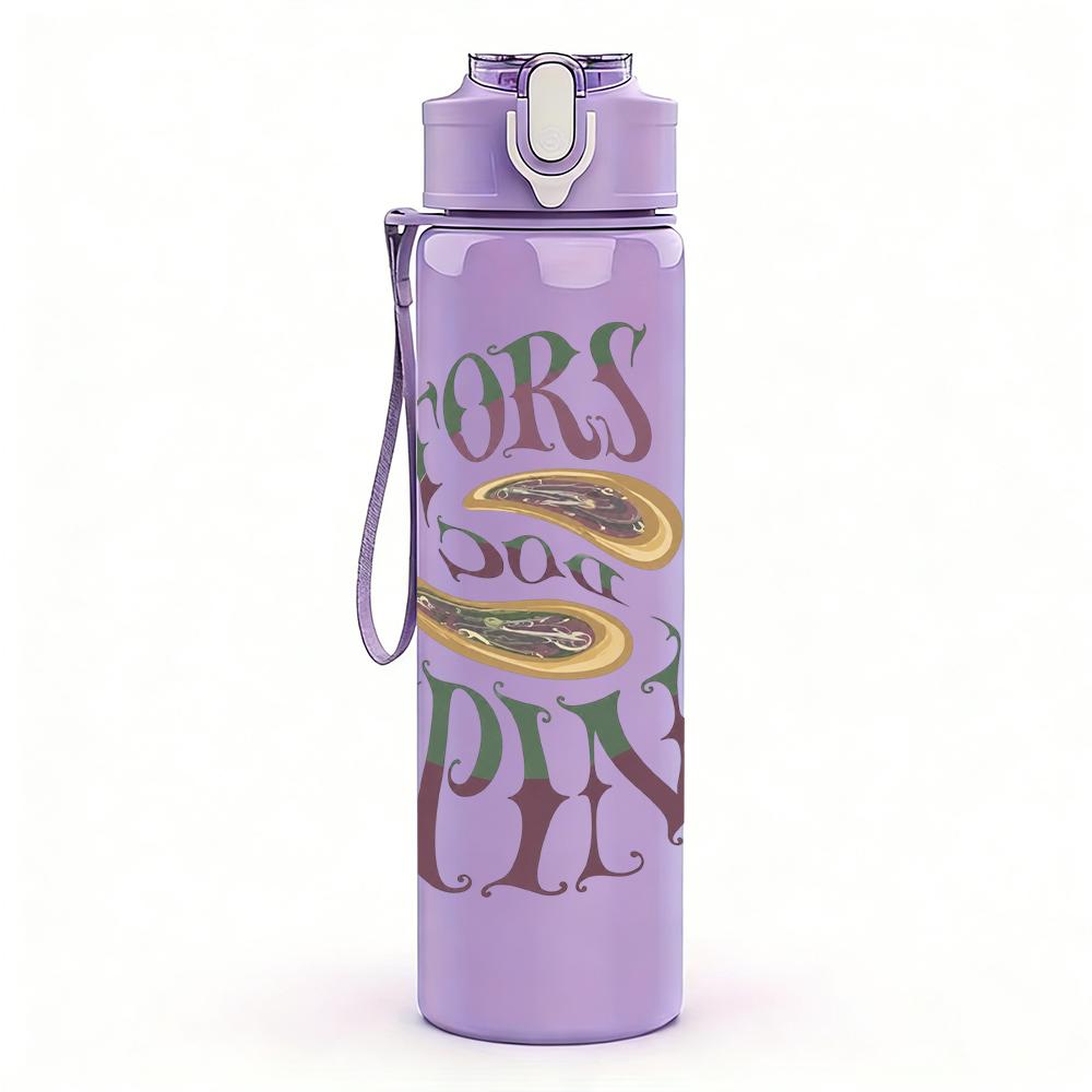 1PC Paris Spire Minimalist Line Art Print 750ml Portable Sports Water Bottle Leakproof Gym Outdoor Travel Drink Cup