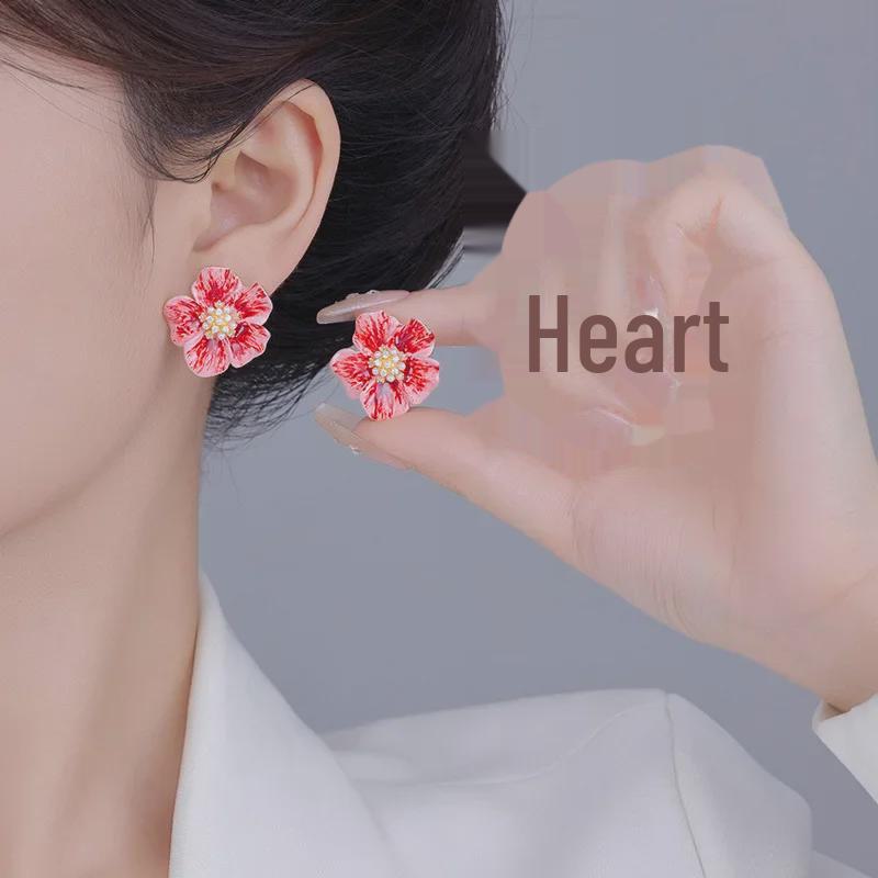 Серьги Ankola Red Flower 2024: Нишевый роскошный стиль знаменитостей для женщин