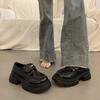 Платформа маленькие кожаные туфли женские Мэри Джейн одинарные туфли оптом новые весна и осень черный дизайн лоферы