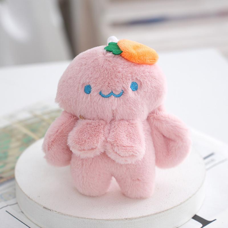 Adorable Plush Bunny Keychain With Soft Rabbit Doll Fluffy Backpack Charm 12cm