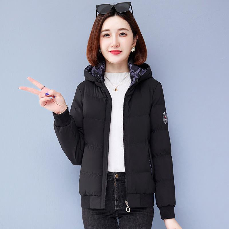 2024 Winter Women's Double-Sided Short Cotton Down Jacket: Thick, Stylish Coat for Middle-Aged and Elderly