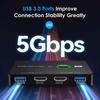 USB KVM-переключатель USB 3.0 2.0 Селектор Совместимый с HDMI 2 порта для общего использования 2 устройств для ПК Монитор Клавиатура Мышь Кабельный разветвитель