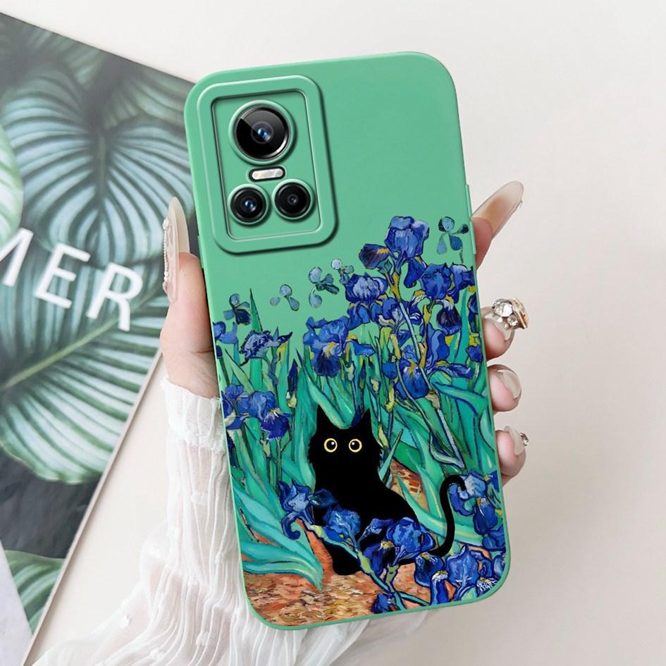 Чехол для Realme GT Neo 3 RMX3561 RMX3560 Ударопрочный Чехол Модный Тюльпан Мягкий Силикон Матовый Чехлы для Телефона Для Realme GT Neo3 Coque