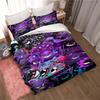 Gengar print bedding sets in various styles, 3-piece sets, extra-large pillowcases, adult bedspreads, bedroom bedding sets.