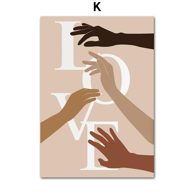 Abstract Fashion Vintage Boho Girl Snake Wall Art Canvas Painting Nordic Posters And Prints Wall Pictures For Living Room Decor No Frame