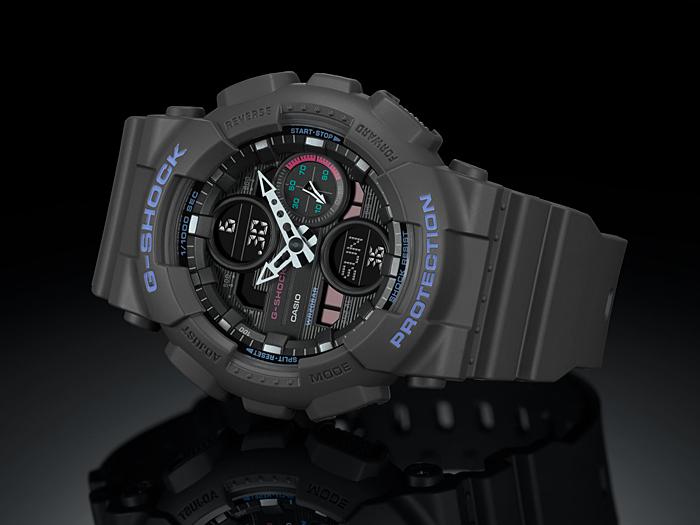 Casio Мужские часы G-SHOCK, смола, 200 м водонепроницаемые, цифровые, ударопрочные, кварцевые, GMA-S140-8A