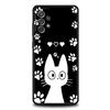 Чехол для телефона Samsung Galaxy A15 A13 A51 A71 A41 A31 A21S A03S A05 A35 A55 A23 A25 A33 A53 A73 5G Чехол Милый Мультяшный Черный Кот