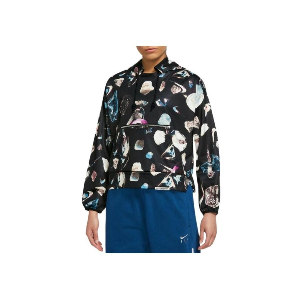 Nike Graphic Print Pullover Sweatshirt Women Tops Black DQ6816-010