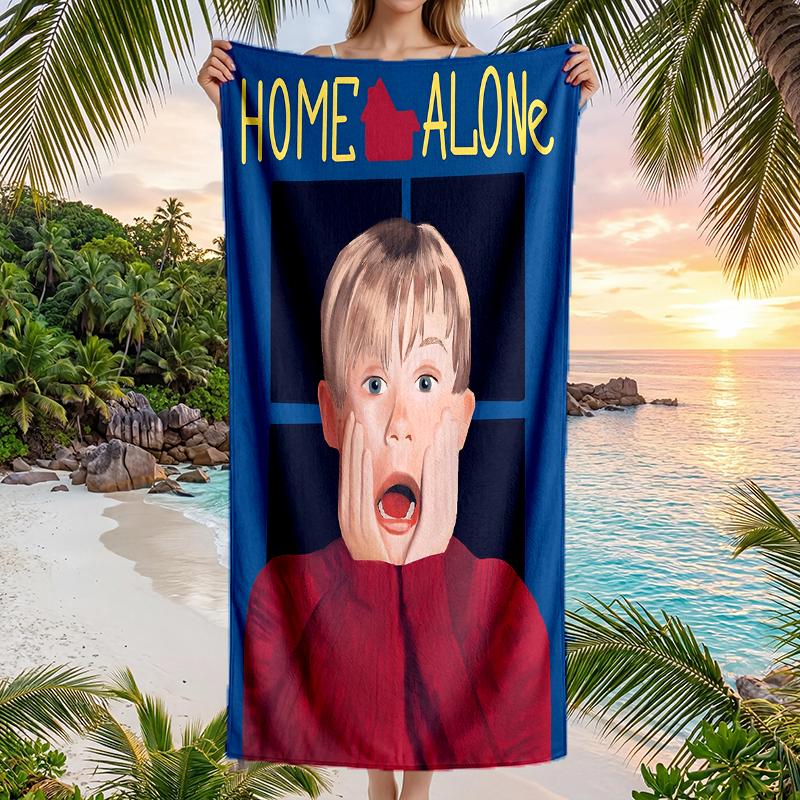Home Alone Fashion Beach Towel: Ideal for Summer Adventures Soft, absorbent and quick drying suitable for swimming and bathing