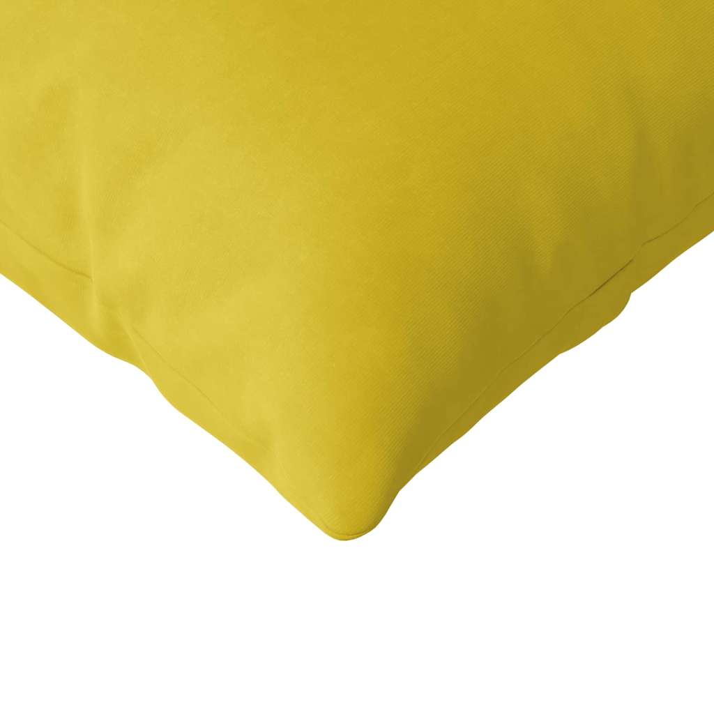 Sofa Cushions 2 pcs Yellow 120 x 40 cm Cord Fabric