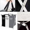 3 Grids Dirty Clothes Laundry Basket Storing Waterproof Oxford Storage Bags Portable Foldable Clothing Toy Household Organizer