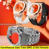 Для Casio Farmhouse Oak GMA-S2100 Модифицированный Металлический Ремешок из Нержавеющей Стали Корпус Ленточный Часы Аксессуары Маленькая Женская Версия