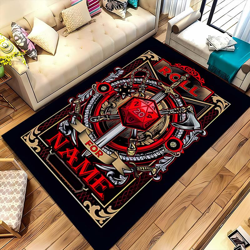 Custom personalization Dungeons & Dragons Area Rug - Perfect For Kitchen, Bathroom,Laundry Room Decor Large Size Available,Gift All Seasons