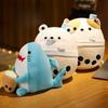 Creative Simulation Shark Bear Cat Hug Milk Tea Fluffy Cute BubbleTea Doll Stuffed Animals Funny Christmas Birthday Gift